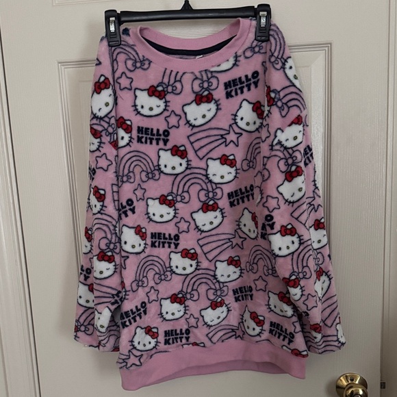 Hello Kitty Pink and White Patterned Sweatshirt - Picture 1 of 4